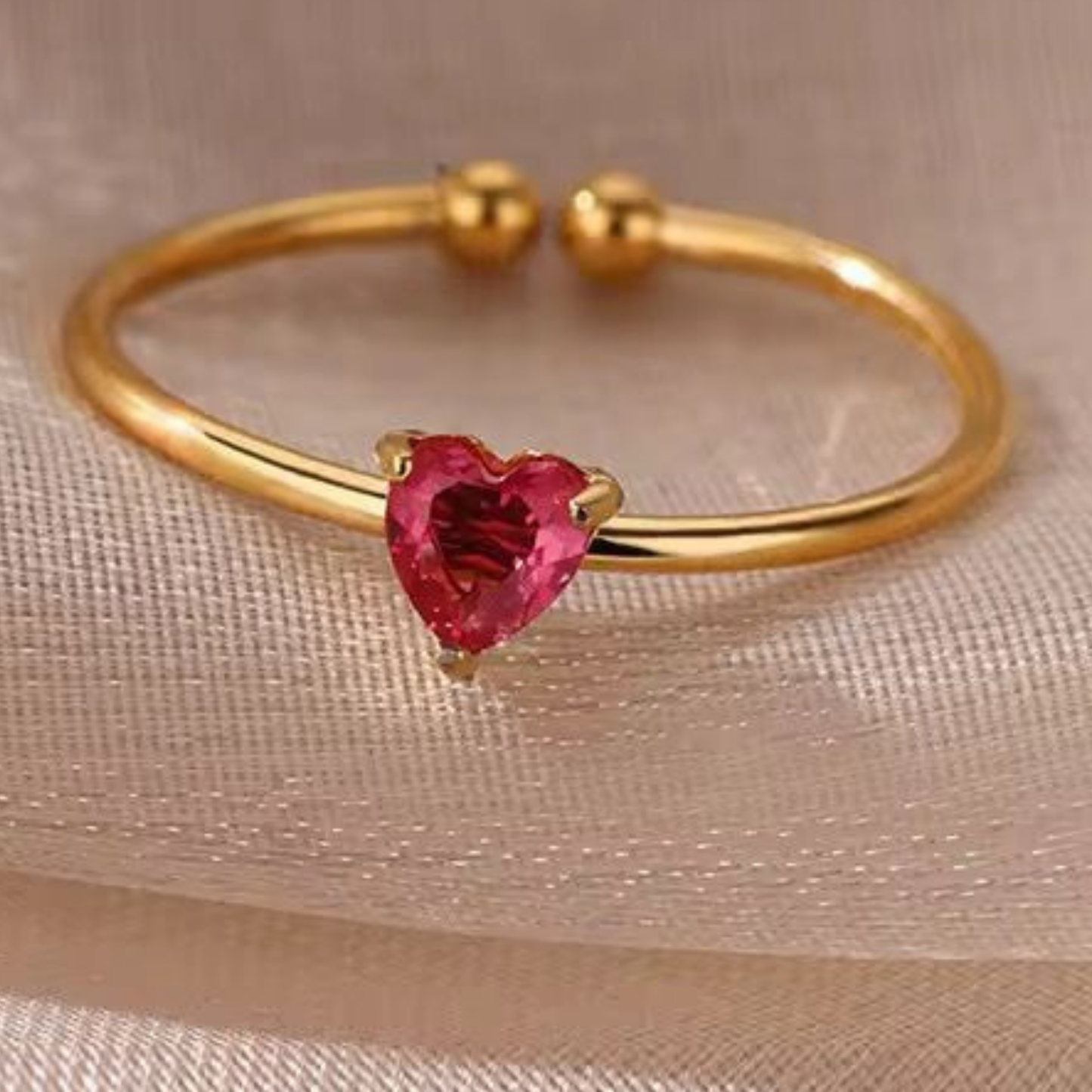Amora Pink Heart Solitaire Ring– Zariva