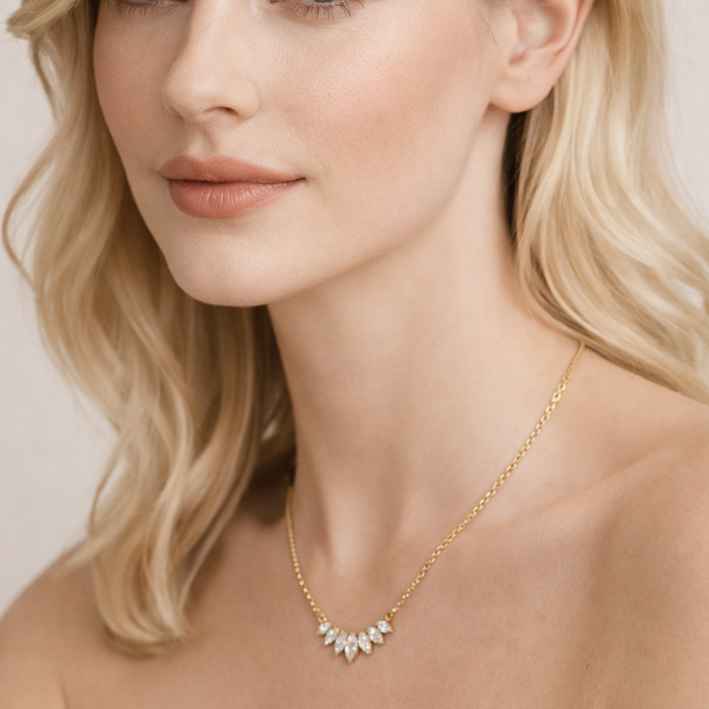 Marquise White CZ Necklace – Zariva
