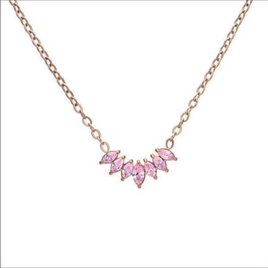 Marquise CZ Pink Necklace – Zariva