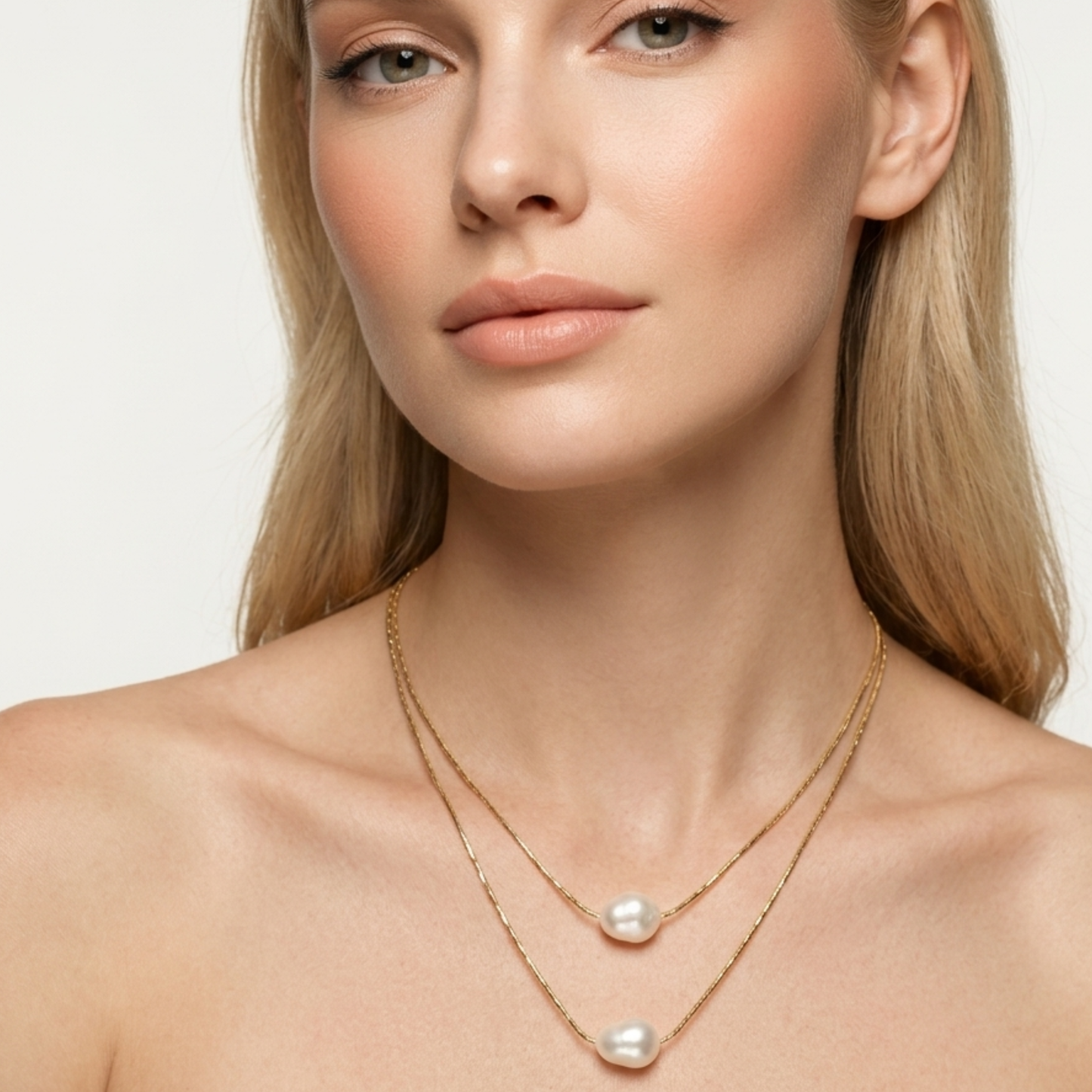 Celeste Dual Pearl double layer Necklace – Zariva