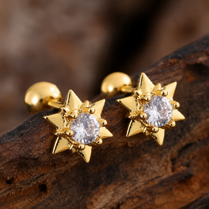 Celestial Starburst Stud Earring -Zariva