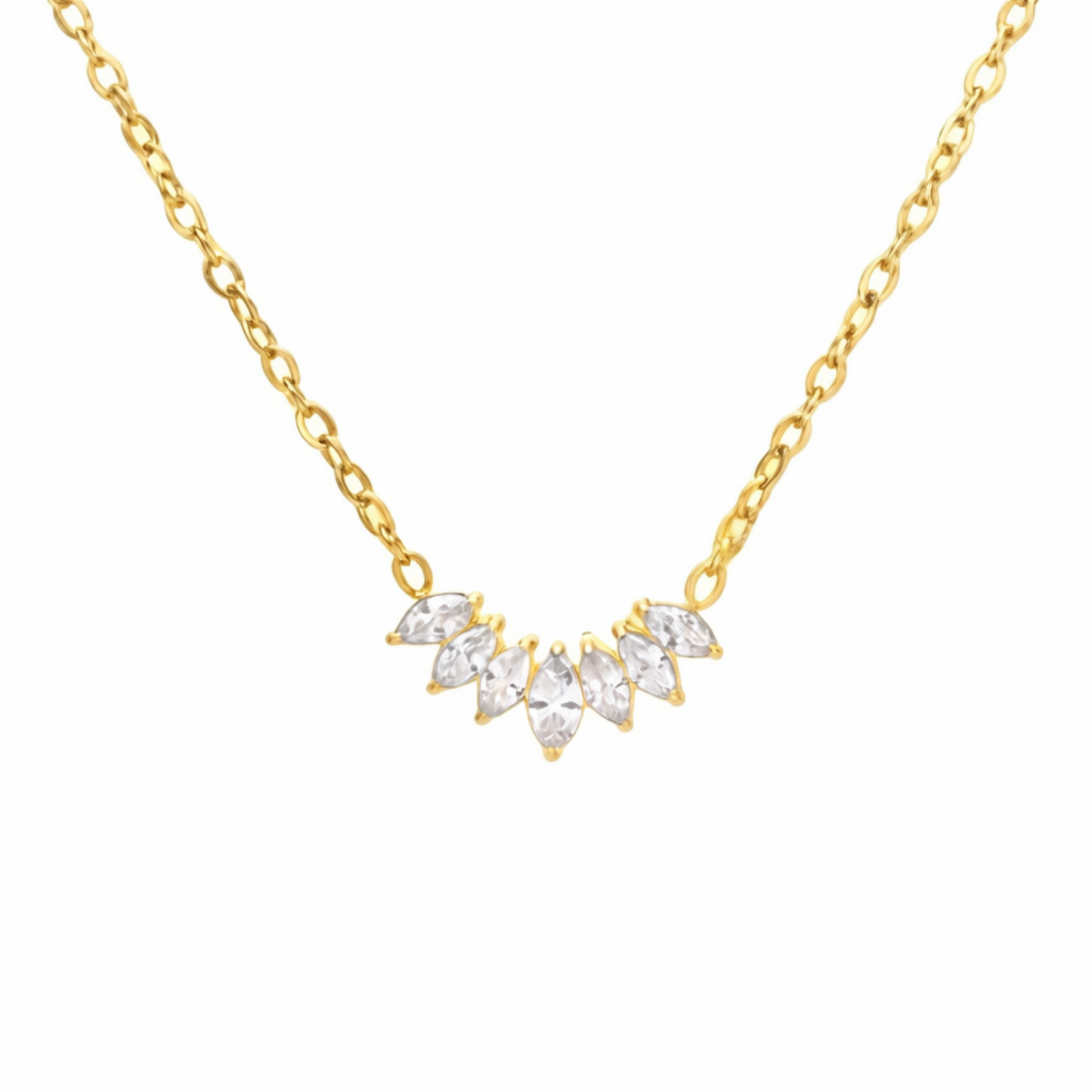 Marquise White CZ Necklace – Zariva