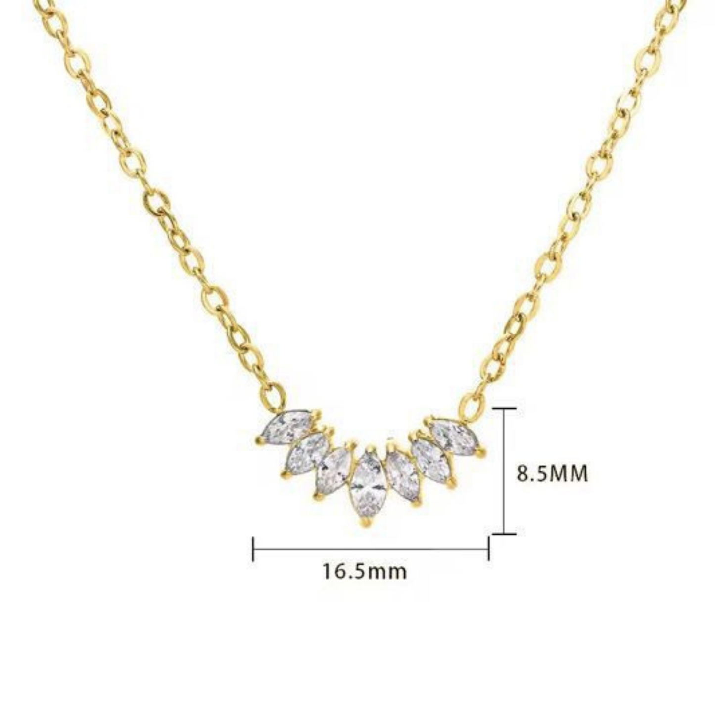 Marquise White CZ Necklace – Zariva