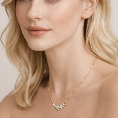 Marquise White CZ Necklace – Zariva