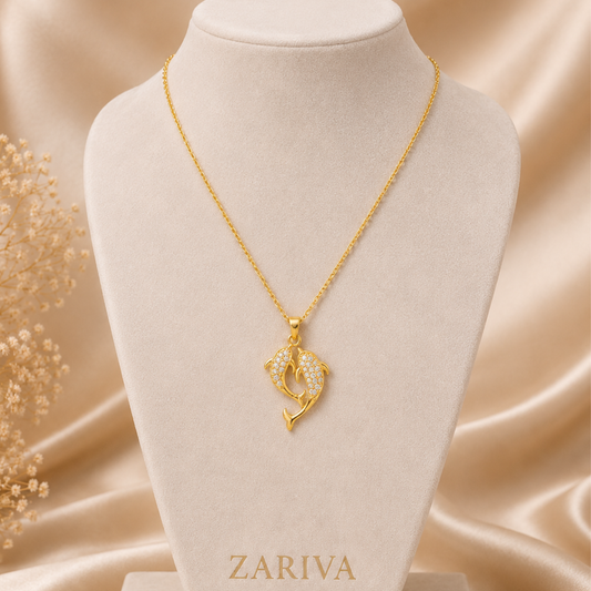 Dolphin Heart Necklace – Zariva