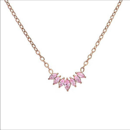 Marquise CZ Pink Necklace – Zariva