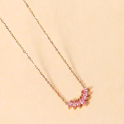 Marquise CZ Pink Necklace – Zariva