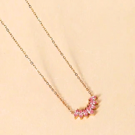 Marquise CZ Pink Necklace – Zariva