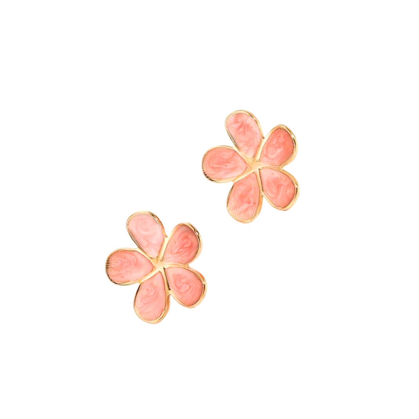 Bloom Orange Floral Petal Gold Earring – Zariva
