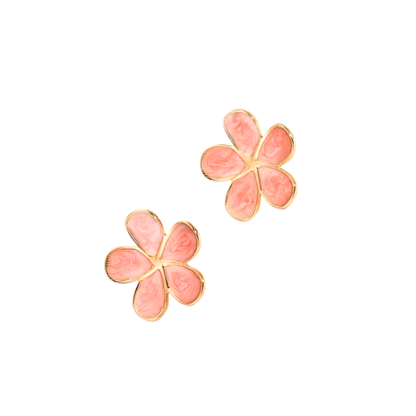 Bloom Orange Floral Petal Gold Earring – Zariva