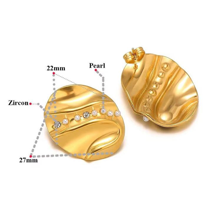Orla Oval Pearl Stud Earrings – Zariva